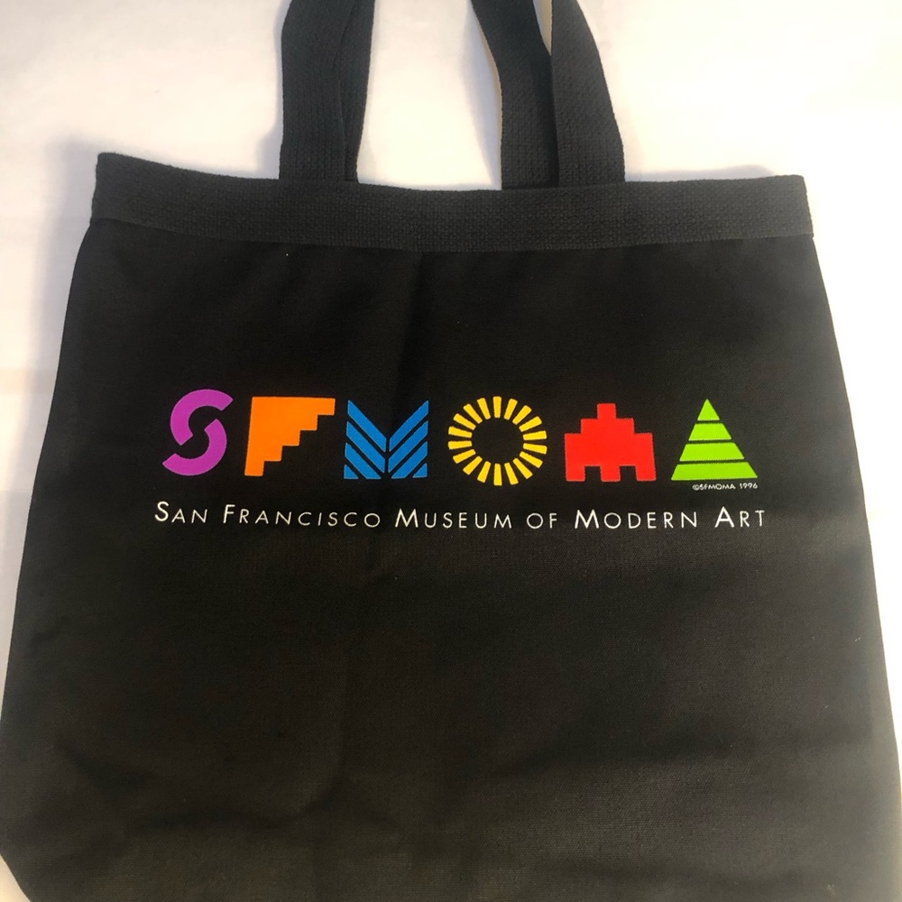 Vintage Made in USA San Francisco Museum of Art Black Tote Bag